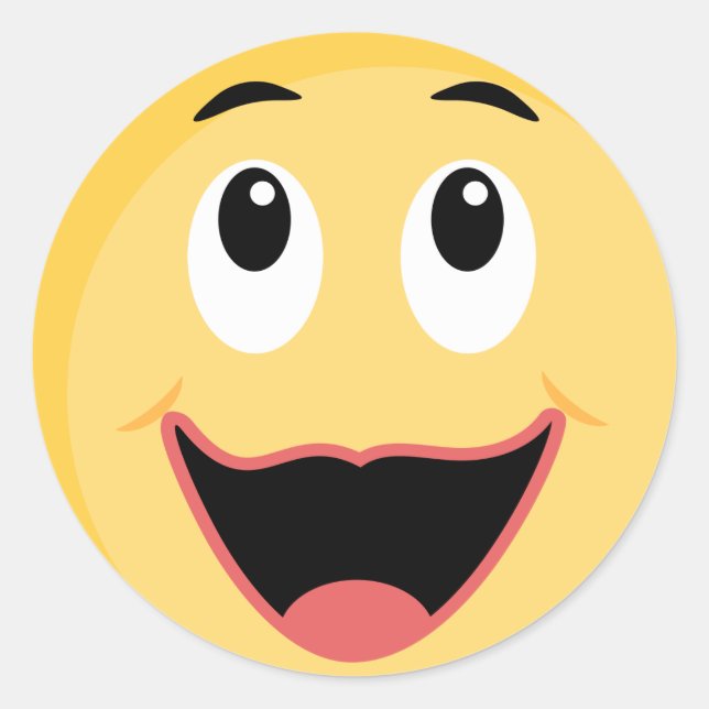 School Sticker with Face Emoji (Front)