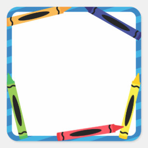 School Stickers with Crayons