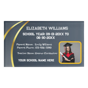 School Student Child Kids ID Identification Photo Name Tag