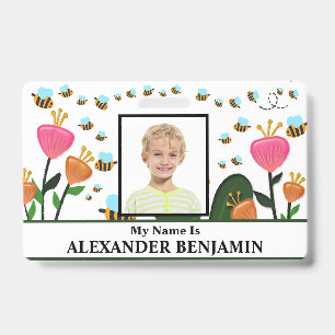 School Student Child Photo Name ID Card Custom   Badge
