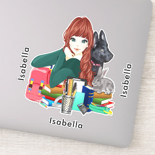 School Study Buddies Furry Friends Add Name, ZKOA