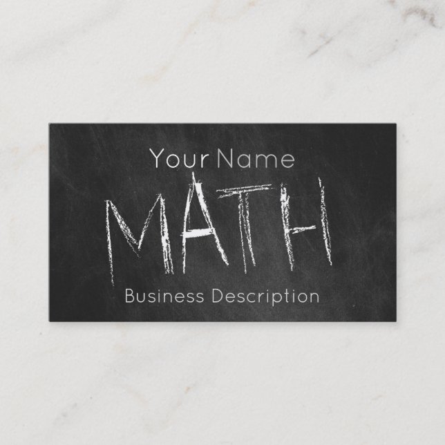 School subject Business Card (Front)