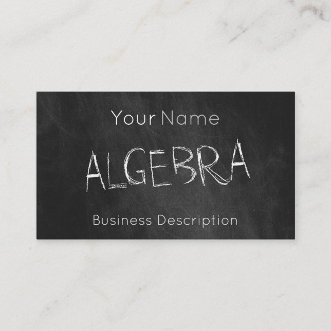 School subject Business Card (Front)