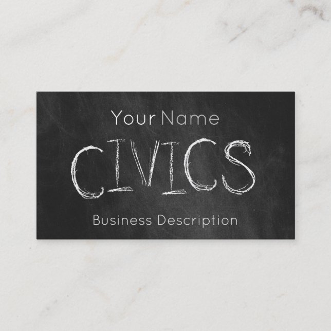 School subject Business Card (Front)