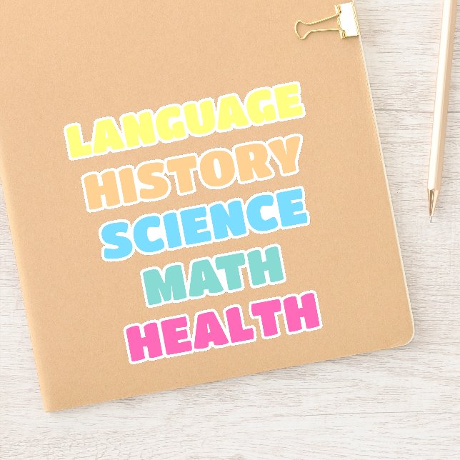 School Subject Stickers, Aesthetic (Notebook)