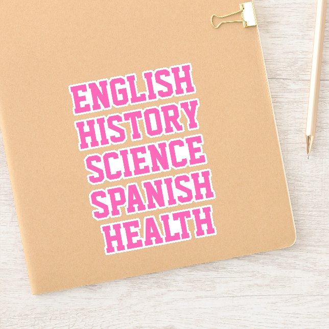 School Subject Stickers, Aesthetic (Notebook)