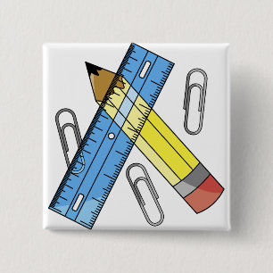 School Supplies 15 Cm Square Badge