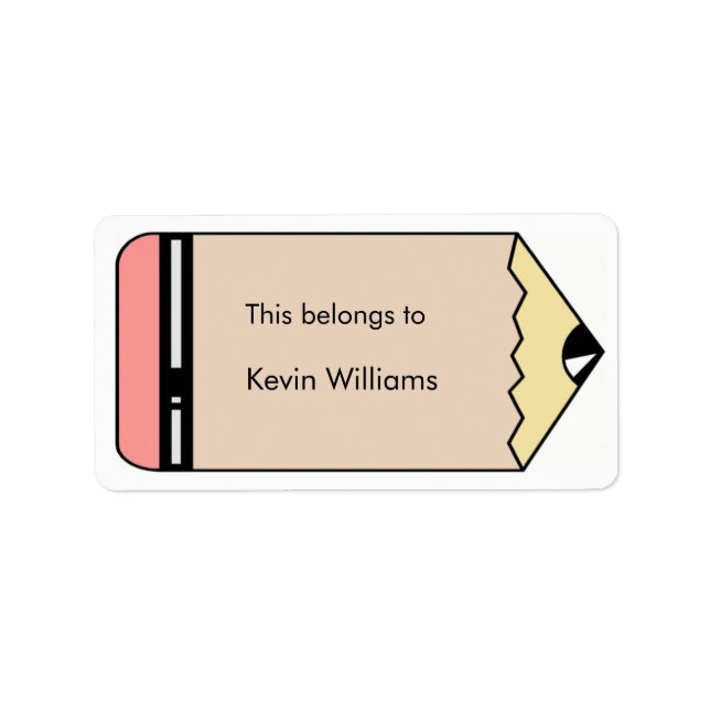 School Supplies Labels (Front)