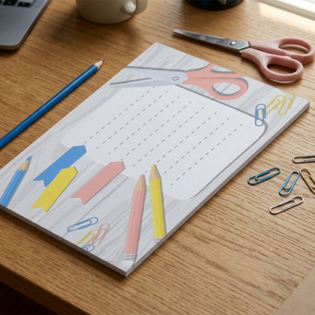 School Supplies Notepad – Lined Stationery (Creator Uploaded)