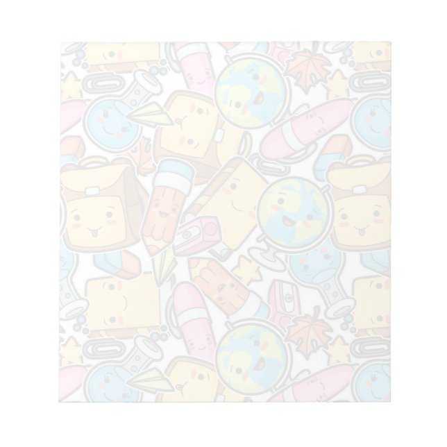 School Supplies Pattern Post-it Notes (Front)