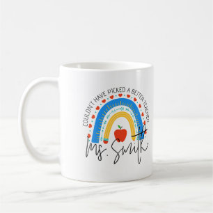 School Supplies Rainbow Apple Teacher Appreciation Coffee Mug
