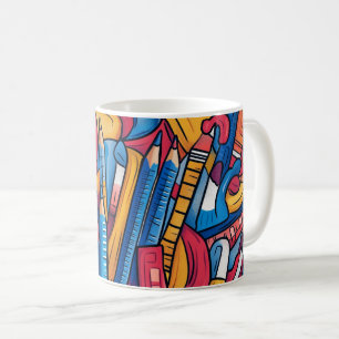 School supplies with a vibrant colour palette. The Coffee Mug