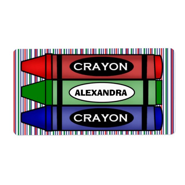 School Supply Labels with name (Front)