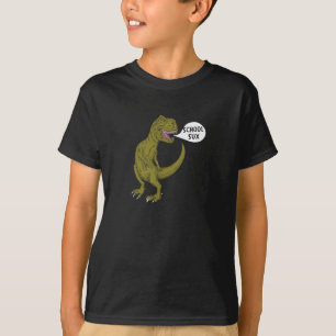 School Sux Funny Dinosaur T Rex Illustration Gift  T-Shirt