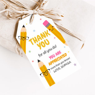 School Teacher Appreciation Thank You Favour Tags