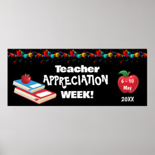 School Teacher Appreciation  Week Banner Poster