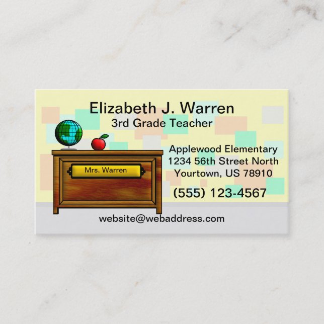 School Teacher Business Card (Front)