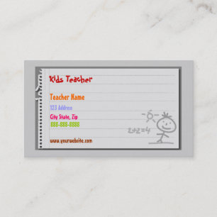 School Teacher Business Cards