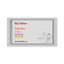 School Teacher Business Cards