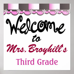 School - Teacher Classroom Welcome - SRF Poster