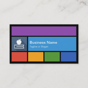 School Teacher  - Colourful Tiles Creative Business Card