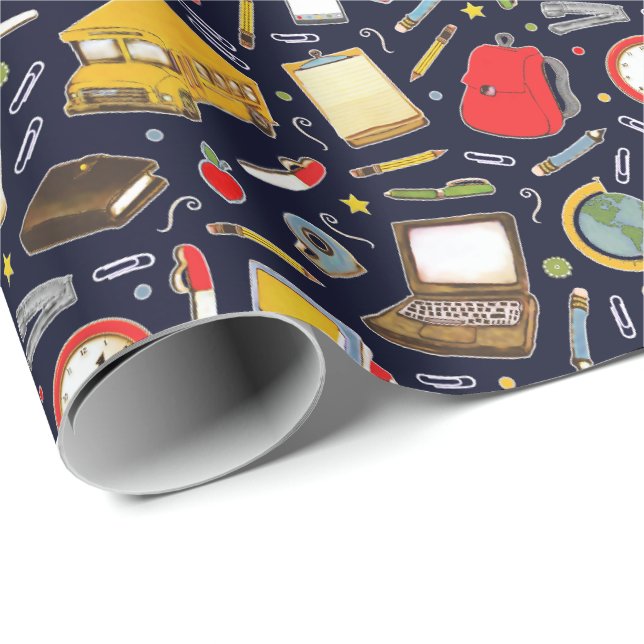 School Teacher Gift Wrapping Paper (Roll Corner)