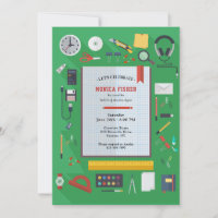 School Teacher Graduation Party Invitation