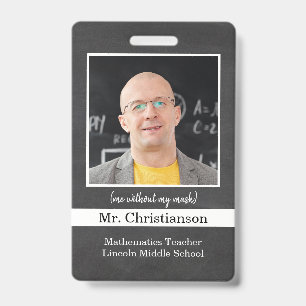 School Teacher Identification Badge customise ID Badge
