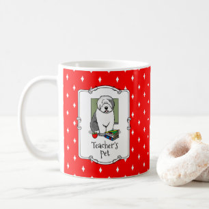 School Teacher Old English Sheepdog (Grey 1) Cute Coffee Mug