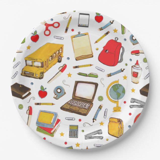 School Teacher Party Paper Plate (Front)