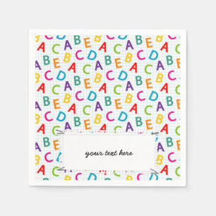 School Teacher Pattern Colourful Napkin