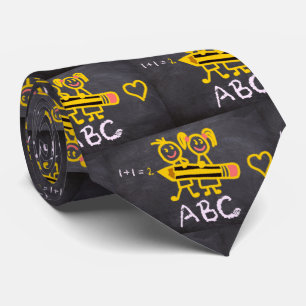 School Teacher  Principal  ABC'S  Chalkboard Tie