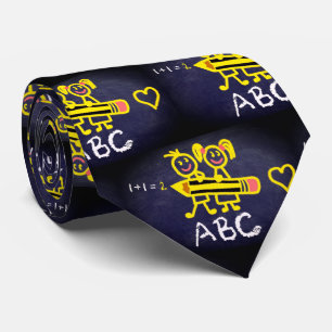 School Teacher  Principal  ABC'S  Chalkboard Tie