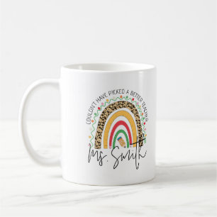 School Teacher Rainbow Custom Thank your Gift Coffee Mug