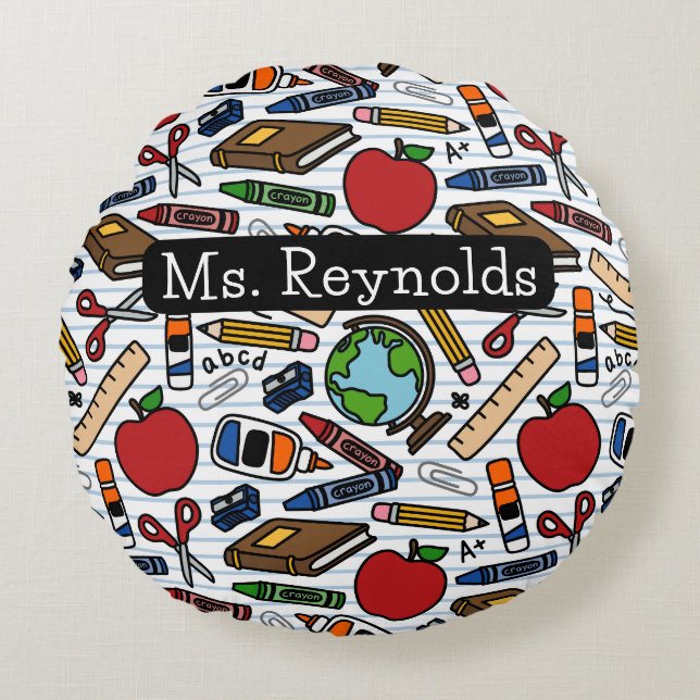 School Teacher Round Cushion (Front)