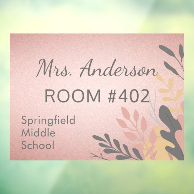 School Teacher Sign Window Cling Decal (Sheet 3)