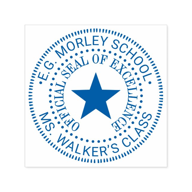 School Teacher Star Official Seal of Excellence Self-inking Stamp (Design)