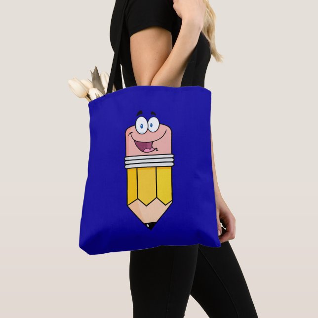 School Teacher  Student Funny Pencil Tote Bag (Close Up)