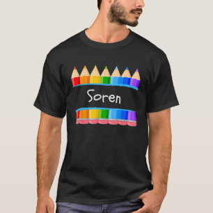 School Teacher Student Name Soren Kindergarten Tag T-Shirt
