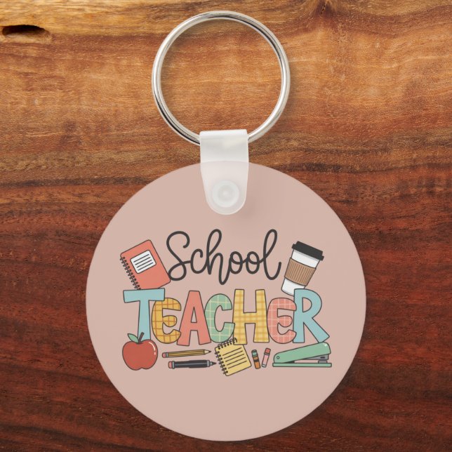 School Teacher Teaching Future Leaders Gifts Key Ring (Front)