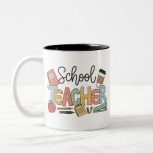 School Teacher Teaching Future Leaders Gifts Two-Tone Coffee Mug