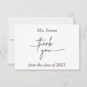 School Teacher Thank You Greeting Gift Card