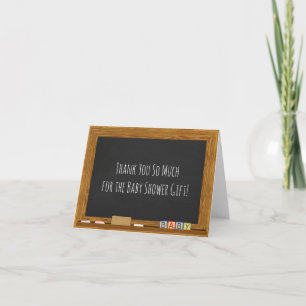 School Teacher Themed Baby Shower Thank You Card