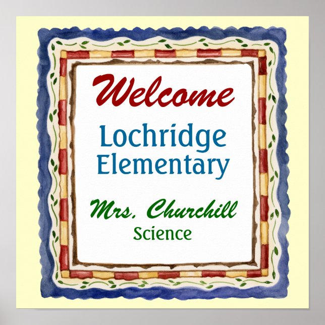 School / Teacher Welcome Poster - SRF (Front)