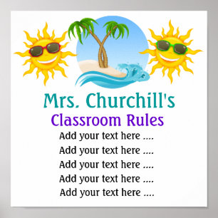 School Teacher's Classroom Rules . by SRF Poster