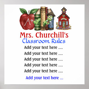 School Teacher's Classroom Rules . by SRF Poster