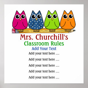 School Teacher's Classroom Rules - SRF Poster