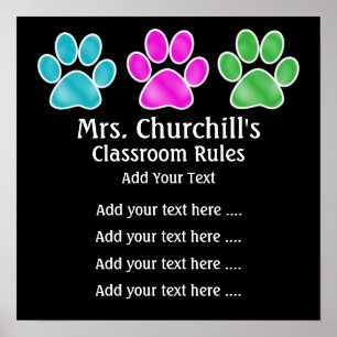 School Teacher's Classroom Rules - SRF Poster