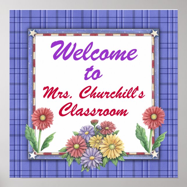 School Teacher's Classroom Sign by SRF (Front)