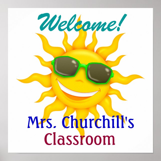 School Teacher's Classroom Welcome - SRF Poster (Front)